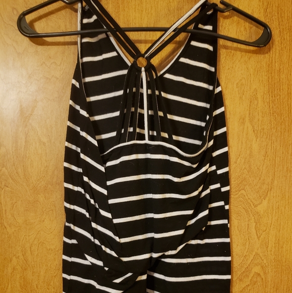 Poof Black & Cream stripe top - Picture 2 of 3